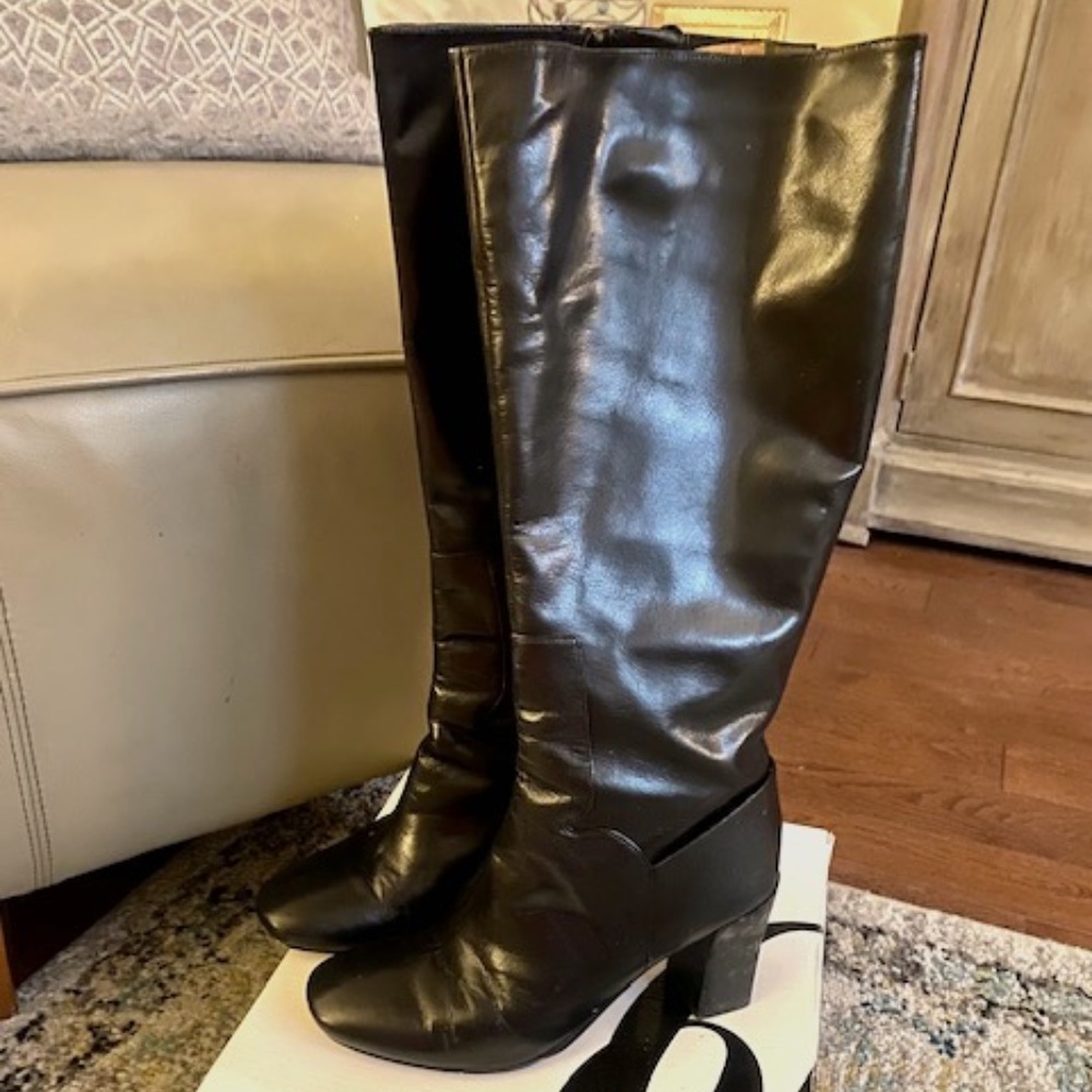 Nine West Women's Tall Black Leather boots